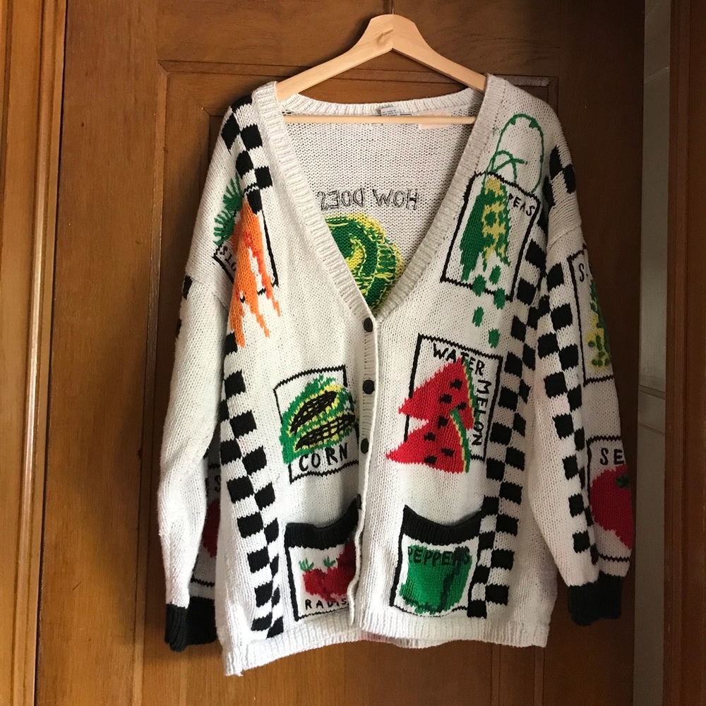 Vintage Hand-knit Garden Cardigan